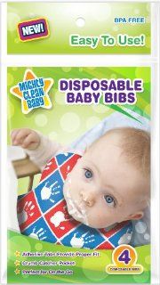 Disposable Baby Bibs 24 Count (4 bibs per package)   by Mighty Clean Baby  Baby