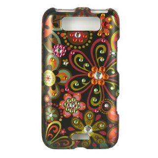 LG Connect 4G (MS840) Protector Case Phone Cover   Multi Flower Spot Diamond Cell Phones & Accessories