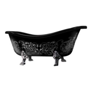 WS Bath Collections Epoca Arabesque 66 Inch Slipper Acrylic Clawfoot Tub   Clawfoot Tubs