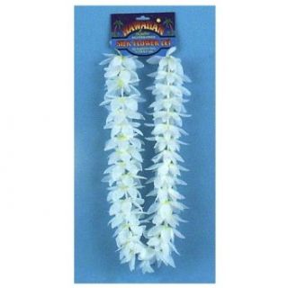 Hawaiian Luau   Lei   Value White & Yellow Accessory Clothing