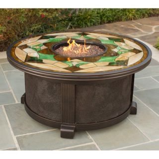 Idlewild Stained Glass Propane Fire Pit   Fire Pits