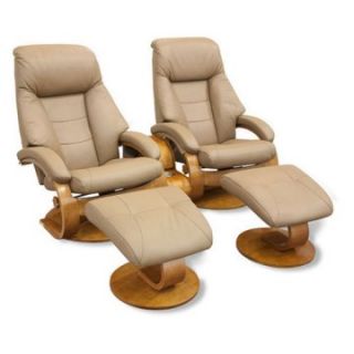 MAC Motion Oslo Collection Swivel Recliner with Ottoman and Theater Table   Sand   Home Theater Seating