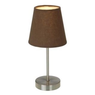 Simple Designs Table Lamp   11.5H in.   Brown Shade   Table Lamps