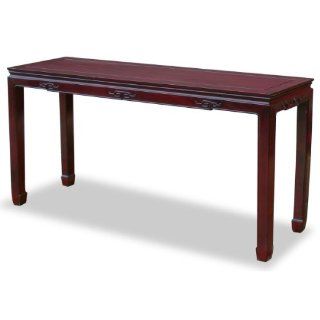 60in Chinese Key Design Rosewood Console Table   Cherry   Sofa Tables