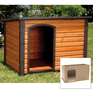 Precision Outback Log Cabin Dog House and Insulation Kit   Dog Houses
