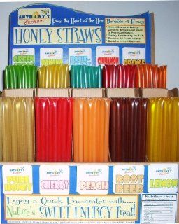 10 Flavor Honey Straw Display with 1, 000 Straws   PERFECT FOR RESELLERS  Gourmet Food  Grocery & Gourmet Food