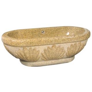 The Allstone Group 72 Inch Double Ended Granite Freestanding Tub   Mojave Gold   Freestanding Tubs