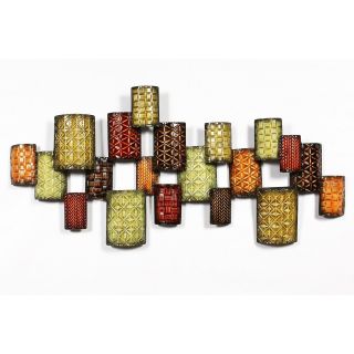 Patchwork Metal Wall Art   36W x 18H in.   Wall Sculptures and Panels