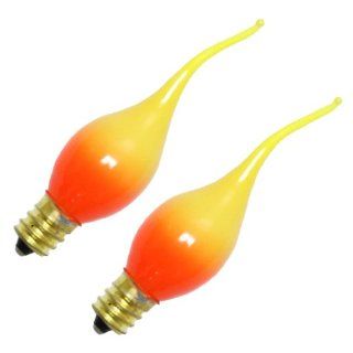 Darice 18542   7 watt 120 volt Orange / Yellow Flame Bulb (2 pack) Christmas Light Bulbs   Incandescent Bulbs  