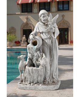 Design Toscano St. Francis Life Giving Waters Outdoor Fountain   Fountains
