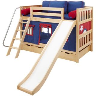 Laugh Boy Twin over Twin Slat Slide Tent Bunk Bed   Trundle Beds