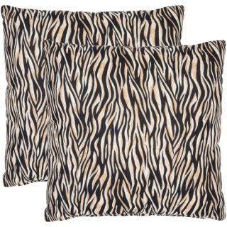 Safavieh Drake Zebra Ivory/Black Decorative Pillows   Set of 2   Decorative Pillows