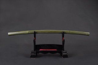 Fully Hand Forged Green Bamboo Katana Sword #729  Martial Arts Practice Swords  Sports & Outdoors