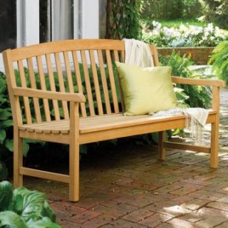 Oxford Garden Chadwick Wood Curved Back Garden Bench   Commercial Patio Furniture