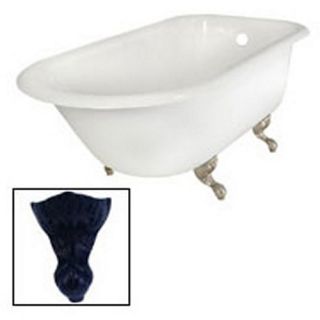 Elizabethan Classics 61 in. Roll Top Tub   White/Oil Rubbed Bronze   Freestanding Tubs