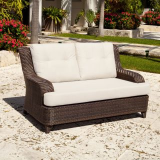 Source Outdoor Tahiti All Weather Wicker Loveseat   Wicker Chairs & Seating