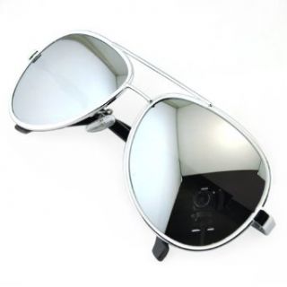 PenSee Men's Aviator Sunglasses Silver Mirror Lens at  Mens Clothing store