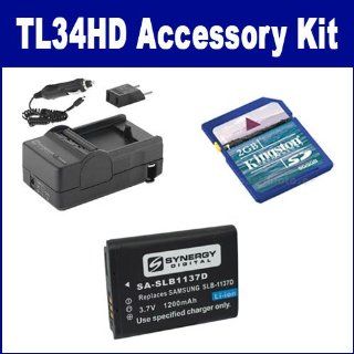 Samsung TL34HD Digital Camera Accessory Kit includes SDSLB1137D Battery, SDM 823 Charger, KSD2GB Memory Card  Camera & Photo