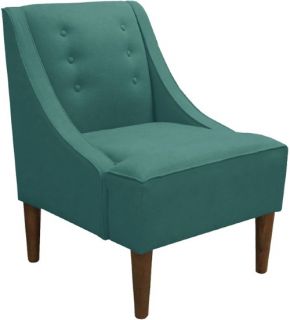 Swoop Arm Chair   Teal Linen   Accent Chairs