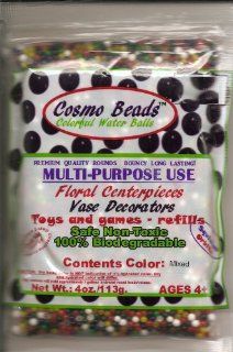 Cosmo Beads (Tm) Brand Fancy Retail Package MIX Color 4 Oz. Water Beads _great for Centerpieces or Game/toys Refill. Great for Gift