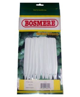 Bosmere 6 in. White Plant Labels   Pack of 25   Garden Tools and Supplies