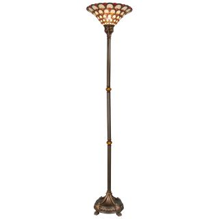 Dale Tiffany TR50052 Peacock Torchiere Floor Lamp   Table Lamps