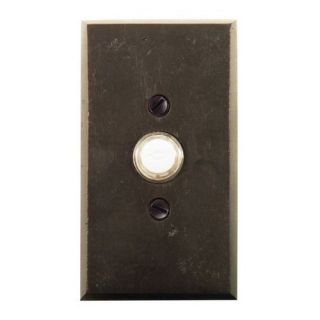 Emtek Sandcast Bronze Rectangular Lighted Doorbell Button   Doorbells