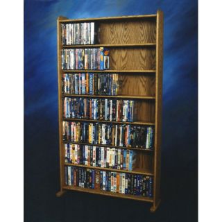 The Wood Shed Solid Oak 7 Row Media Cabinet / Bookcase   Bookcases