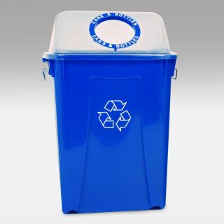 Busch Systems Upright 26 Gallon Blue Recycling Container   Recycling Bins