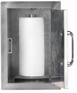 Bull Built In Stainless Steel Paper Towel Dispenser   Outdoor Kitchens