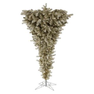 Vickerman 7.5 ft. Champagne Upside Down Christmas Tree   Christmas Trees