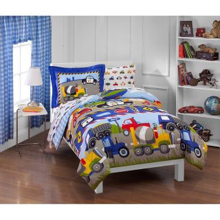CHF Trains and Trucks Twin Mini Bed in a Bag   Boys Bedding