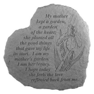 My Mother Kept A Garden Heart Shaped Garden Stone   Garden & Memorial Stones