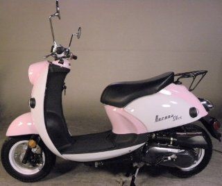 Verona TPGS 827 PINK 49cc Gas 4 Stroke Moped Scooter w/ Rear Luggage Rack  Gas Powered Sports Scooters  Sports & Outdoors