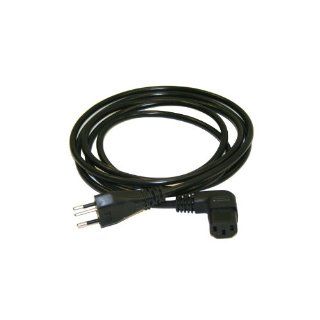 Interpower 86286130 Brazil Cord Set, NBR 14136 Plug Type, Angled IEC 60320 C13 Connector Type, Black Plug Color, Black Cable Color, 10A Amperage, 250VAC Voltage, 2.5m Length