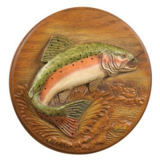 Oklahoma Casting Trout Wall Art   Wall Sculptures and Panels