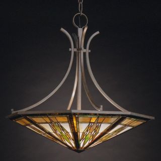 Kichler Art Glass Creations Inverted Pendant Light   26.25L in. Bronze   Tiffany Ceiling Lighting