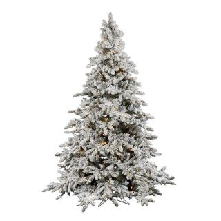 Vickerman 6.5 ft. Flocked Utica Fir Pre lit Italian LED Christmas Tree   Christmas Trees