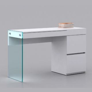 Casabianca Furniture Il Vetro Vanity Desk   White   Desks