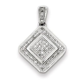 Sterling Silver Diamond Pendant Jewelry