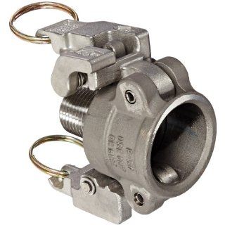 Dixon Valve RB050EZ Stainless Steel 316 EZ Boss Lock Type B Cam and Groove Fitting, 3/4" Socket x 1/2" NPT Male Camlock Hose Fittings