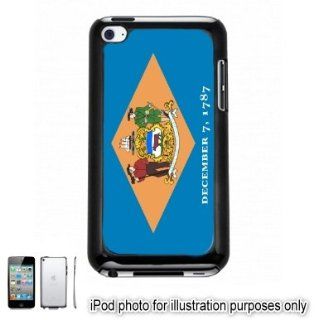 Delaware State Flag Apple iPod 4 Touch Hard Case Cover Shell Black 4th Generation   Players & Accessories