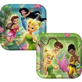 Disney Fairies Tinkerbell Party Square Dinner Plates Toys & Games