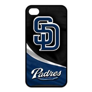 Custom San Diego Padres Back Cover Case for iPhone 4 4S IP 12038 Cell Phones & Accessories