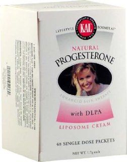 KAL   Progesterone Single Dose Packets Almond   48 packets Health & Personal Care