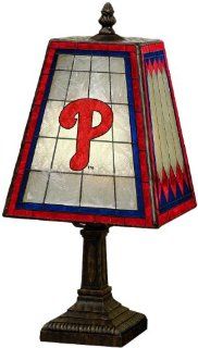 Philadelphia Phillies 14 Inch Art Glass Lamp  Sports Fan Household Lamps  Sports & Outdoors