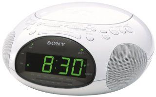 Sony ICF CD831 CD Clock Radio with FM/AM Radio and Extendable Snooze (White) (Discontinued by Manufacturer) Electronics