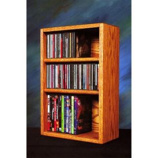 The Wood Shed Solid Oak Desktop / Shelf CD / DVD / VHS Tape Media Rack   Media Storage