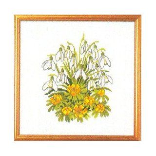 Eva Rosenstand Snowdrop Flower Bouquet Counted Cross Stitch Kit #12 831