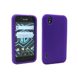 Purple Soft Silicone Gel Skin Cover Case for LG Ignite 855 Marquee LS855 Sprint LG855 Boost L85C NET10 Straight Talk Optimus Black P970 L85C Majestic US855 US Cellular Cell Phones & Accessories